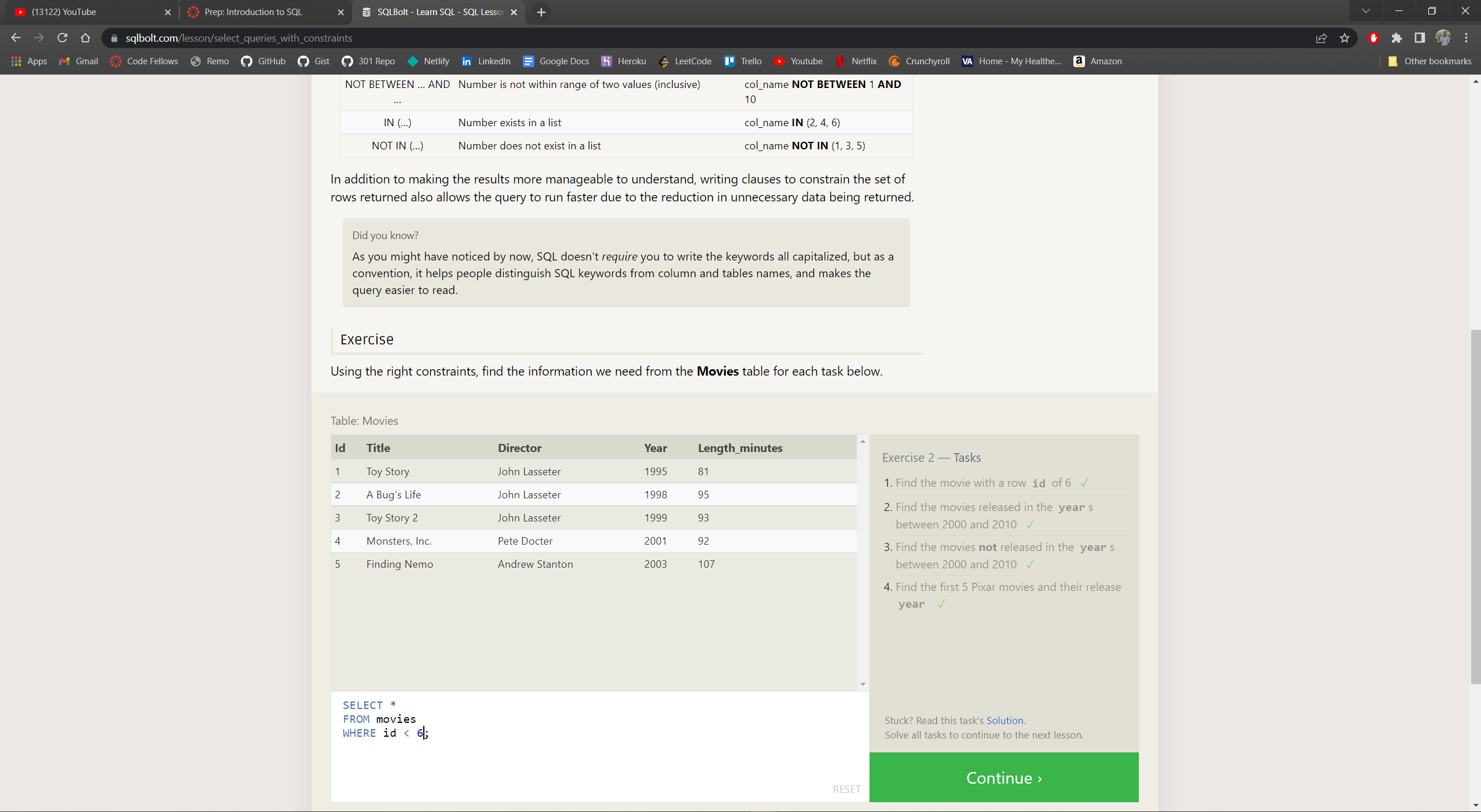 Query Constraint